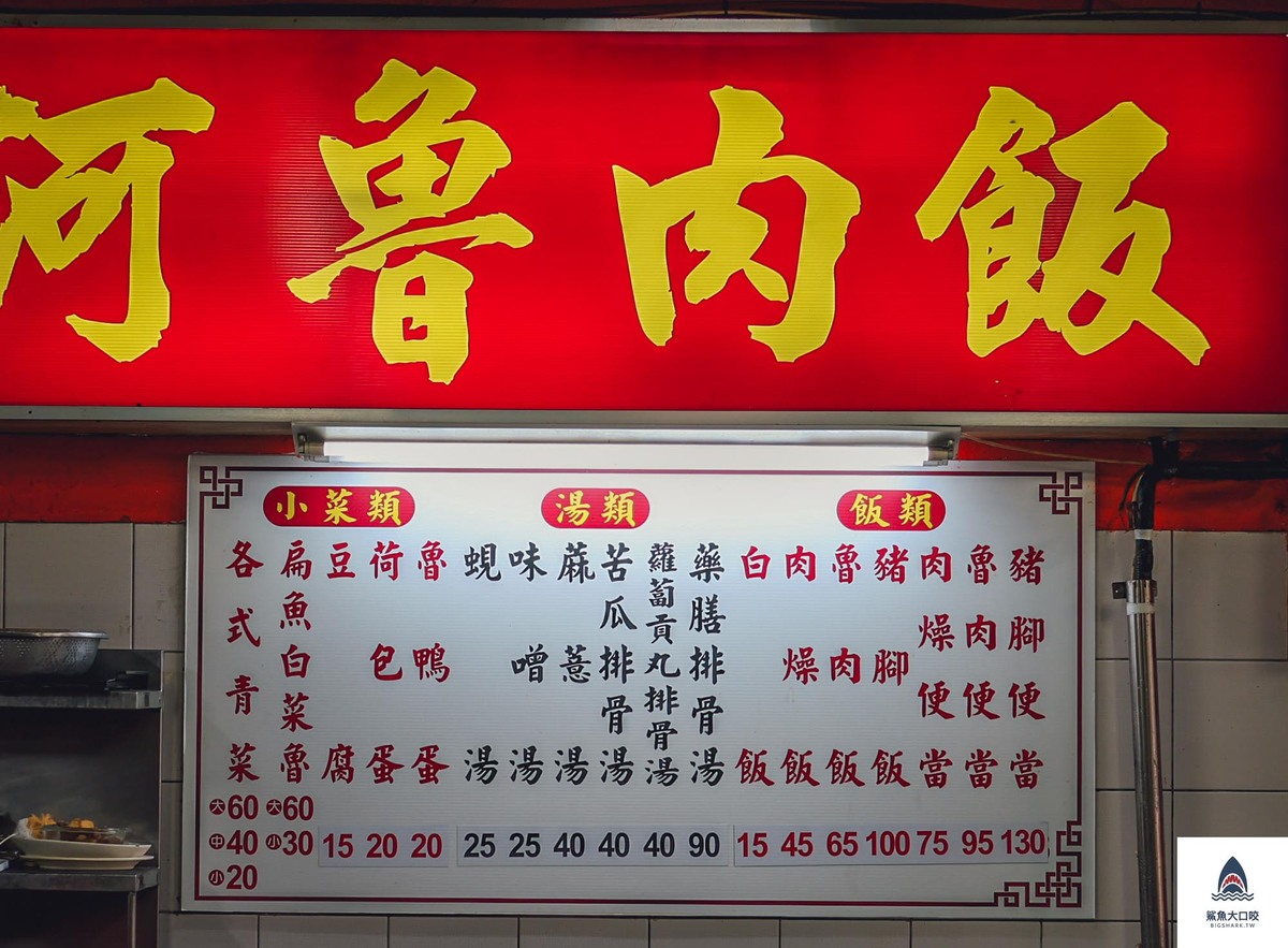 山河魯肉飯,山河魯肉飯菜單 @鯊魚大口咬