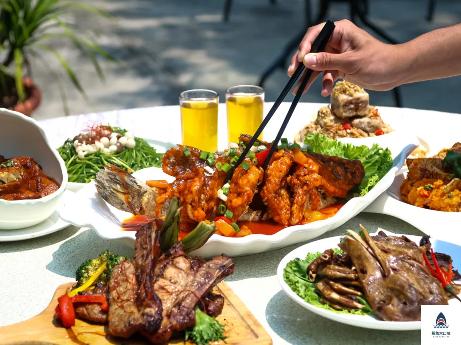 大甲美食,花現鳥巢餐廳,花現鳥巢餐廳菜單,大甲合菜餐廳 @鯊魚大口咬