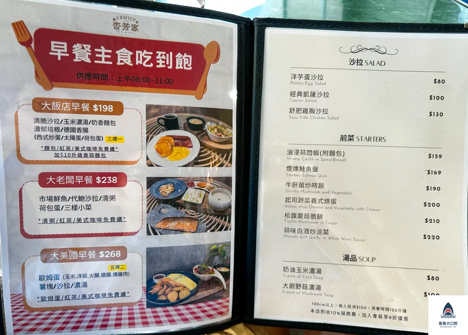 台中早午餐推薦,台中西區早午餐推薦,台中早餐吃到飽,台中義大利麵推薦,杏芳家,杏芳家菜單,台中西區早餐推薦 @鯊魚大口咬