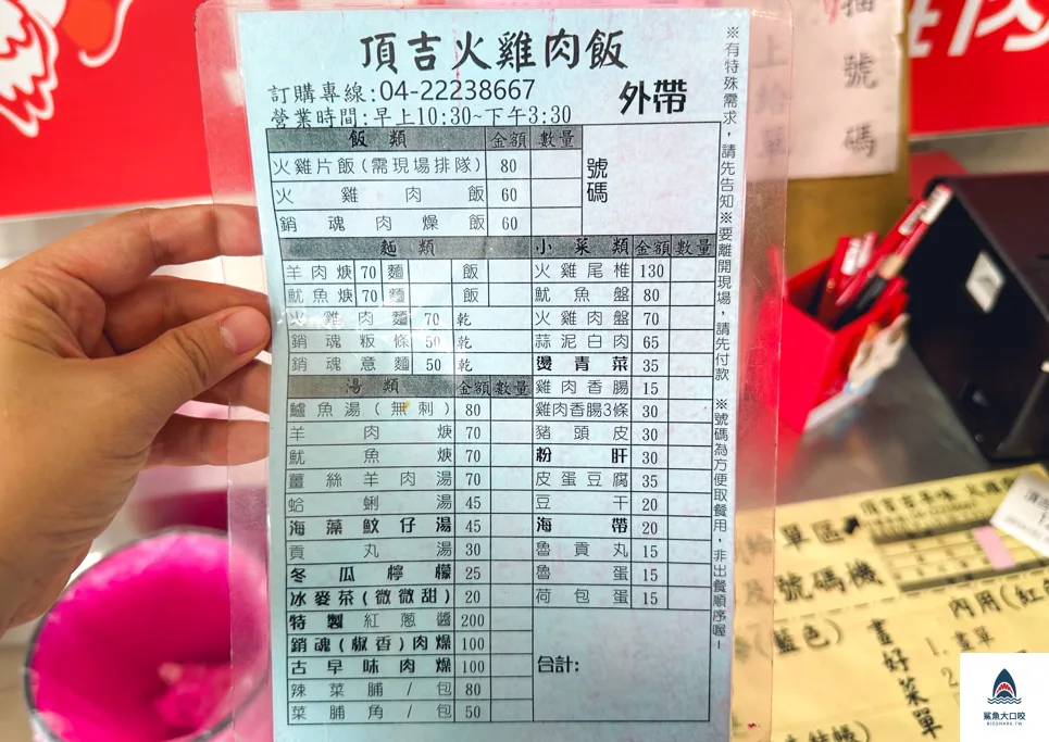 頂吉火雞肉飯,一中商圈美食推薦,台中火雞肉飯推薦 @鯊魚大口咬