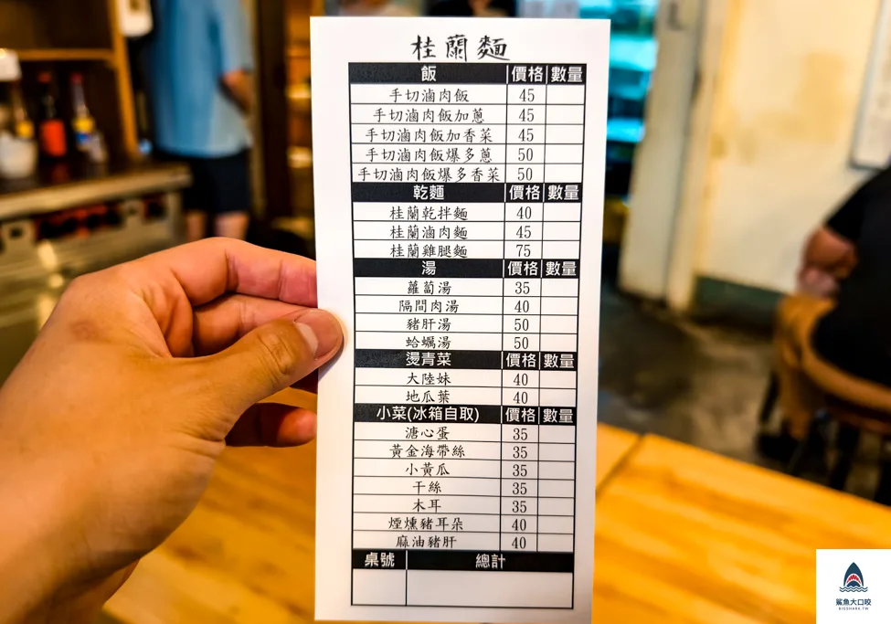 台中文青麵店,台中北區美食推薦,桂蘭麵,桂蘭麵菜單 @鯊魚大口咬