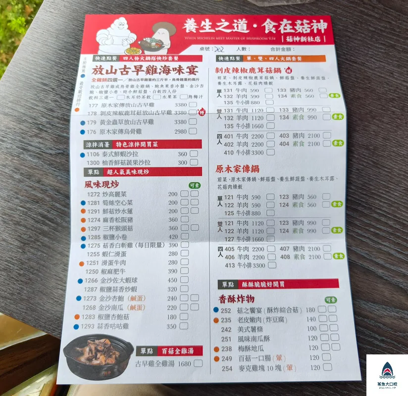 菇神,菇神觀景複合式餐飲,新社美食,黃金蟲草放山雞,台中美食,台中火鍋,台中米其林必比登 @鯊魚大口咬