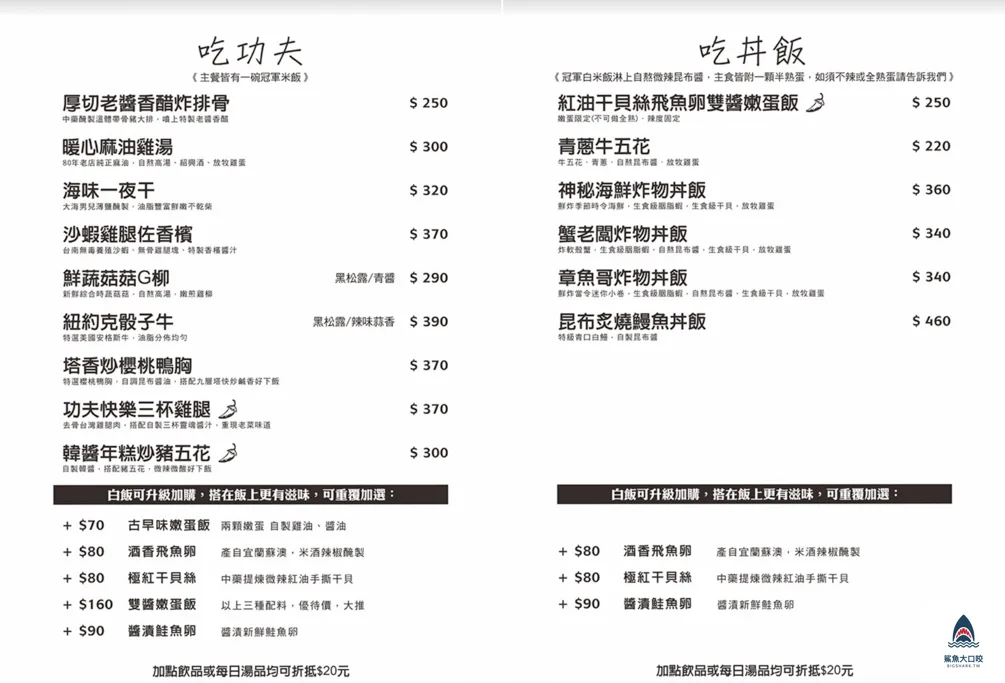 台中簡餐,阿陞功夫廚房,台中美食,北屯美食 @鯊魚大口咬