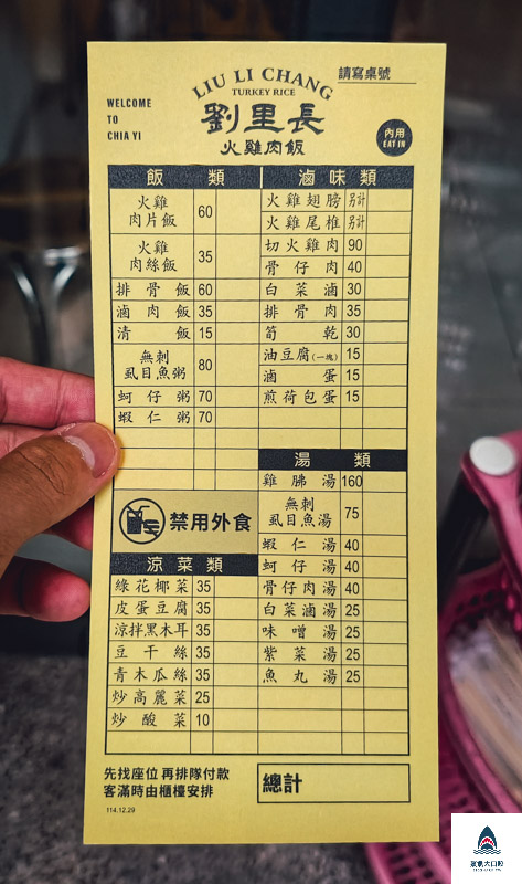 劉里長火雞肉飯搬家,劉里長火雞肉飯,劉里長火雞肉飯菜單 @鯊魚大口咬