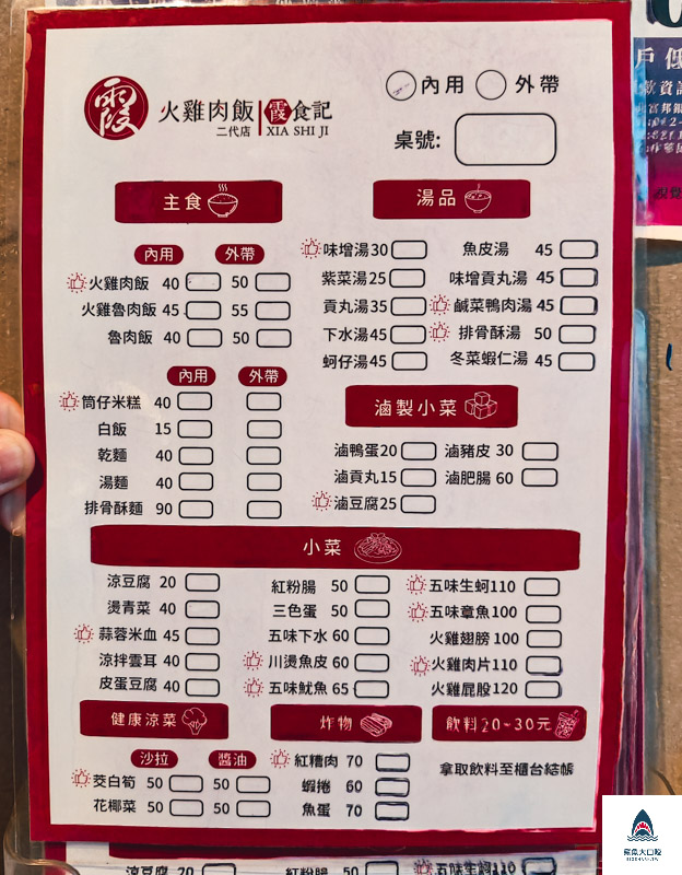 阿霞火雞肉飯二代店,阿霞火雞肉飯二代店菜單 @鯊魚大口咬